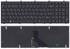Клавиатура для ноутбука DNS Clevo W350 W370 рамка c подсветкой p/n: MP-13H83USJ430B4, CNY-WJ