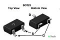 Микросхема AO3415AL P-Channel MOSFET 20V 5A SOT23 - фото