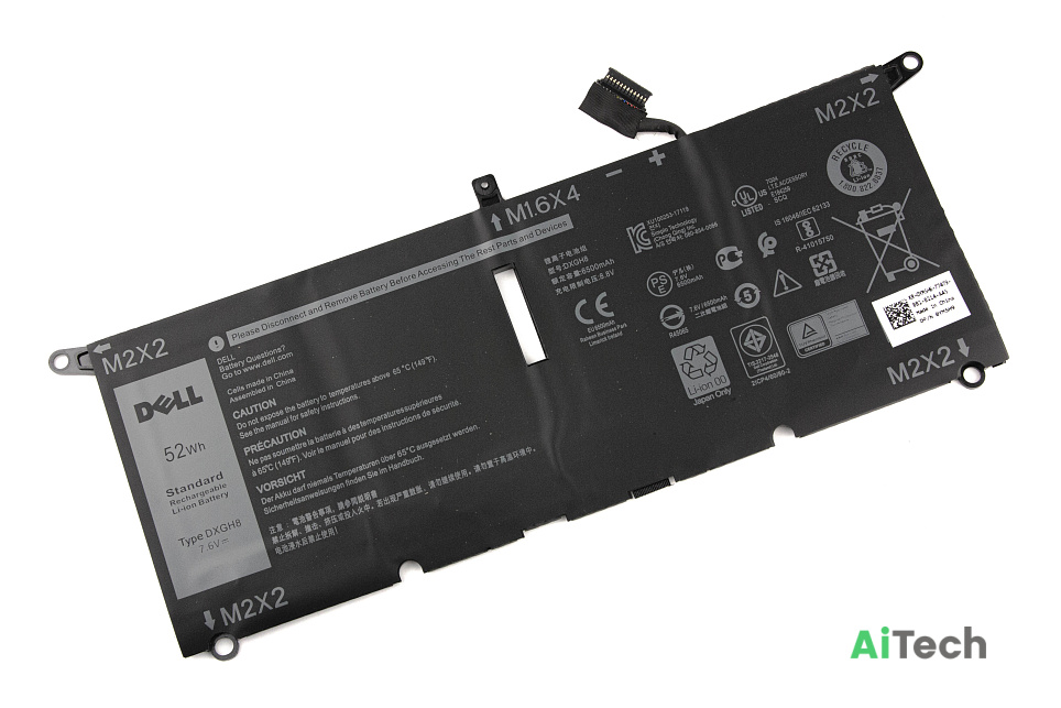 Аккумулятор для Dell XPS 9370 (7.6V 6500mAh) ORG p/n: 0H754V H754V P82G GXGH8
