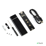 Внешний бокс для диска m.2 NVME в металическом корпусе Type-C