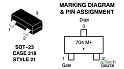 Микросхема 2N7002K N-Channel MOSFET 60V 0.3A SOT23 - фото