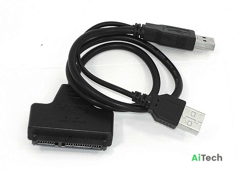 Переходник SATA на USB 2.0 на шнурке с индикаторами питания и чтения HDD DM-685
