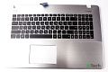 Клавиатура для Asus X751 TopCase Серебро p/n: 90NB08E5-R31RU0 - фото