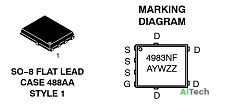 Микросхема NTMFS4983NF N-Channel MOSFET 30V 106A SO-8FL bulk