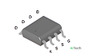 Микросхема P1203BV N-Channel MOSFET 30V 11A SOP8 bulk - фото