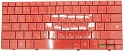 Клавиатура для HP Mini 1000 1100 Красная p/n: 496688-001, 504611-001, 6037B0035501, MP08C13US-930 - фото
