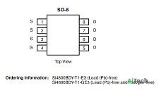 Микросхема SI4800BDY N-Channel MOSFET 30V 9A SO-8