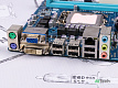 Материнская плата Gigabyte GA-H61M-D2-B3 / H61 / 2xDDR3 / DVI, VGA / 1155 / mATX / б\у - фото