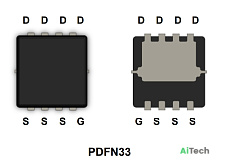 Микросхема MDV3604URH P-Channel MOSFET 30V 12.6A PDFN33