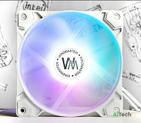 Вентилятор WINDMASTER Prism White (ARGB)/ 120*120*25 / 3pin+Molex (WM-FAN-PRISM-AW)