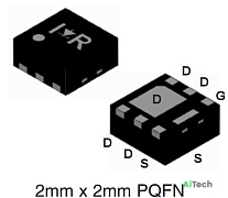 Микросхема IRFHS8342TRPBF N-Channel MOSFET 30V 8.8A PQFN2X2