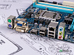 Материнская плата Gigabyte GA-H61M-D2H / H61 / 4xDDR3 / DVI, VGA, HDMI / 1155 / mATX / б/у - фото