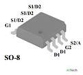 Микросхема AP6901GSM-HF Dual N-Channel MOSFET 30V/7.1A 30V/9.2A SO-8