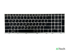 Клавиатура для HP 755 G3 G4 серебристая рамка без подсвети p/n: 821157-271, HPM14N56R0J9301