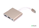 Адаптер Type-C на USB, HDMI 4K Type-С для MacBook (золотой)