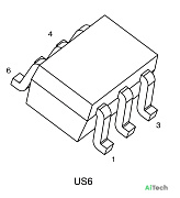 Микросхема SSM6N7002KFU N-Channel MOSFET 60V 0.3A SOT-363