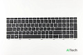 Клавиатура для HP Probook 450 G5 470 G5 серебристая рамка p/n: L01028-001 - фото