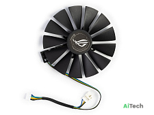 Вентилятор для видеокарты Asus Strix RX470 RX570 / 4Pin папа + 4Pin мама / ⌀ 95мм / S 28мм / T129215
