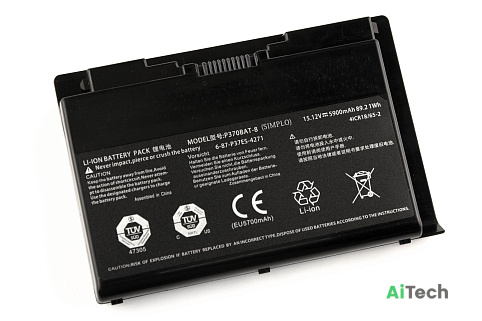 Аккумулятор для Clevo X900 P370EM (15.12V 5900mAh) p/n: P370BAT-8 6-87-P37ES-4271