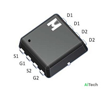 Микросхема EMB17A03V N-Channel MOSFET 30V 10A EDFN3x3 Bulk