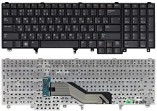 Клавиатура для ноутбука Dell E6520 E5520 Черная без подсветки p/n: NSK-DWAUF, NSK-DW0UC, 0F1CN4