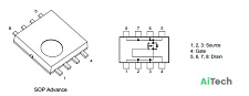 Микросхема TPCA8056-H N-Channel MOSFET 30V 48A SOP-ADVANCE