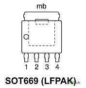 Микросхема PSMN1R0-30YLC 1C030L N-Channel MOSFET 30V 100A SOT669 bulk