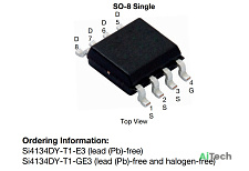Микросхема Si4134DY-T1-GE3 N-Channel MOSFET 30V 9.9A SO-8