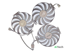 Комплект вентиляторов для видеокарты Asus RTX3060 3070 3080 White Edition ⌀95-96мм T129215SU CF1010U