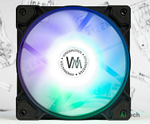 Вентилятор WINDMASTER Prism Black (ARGB)/ 120*120*25 / 3pin+Molex (WM-FAN-PRISM-AB)