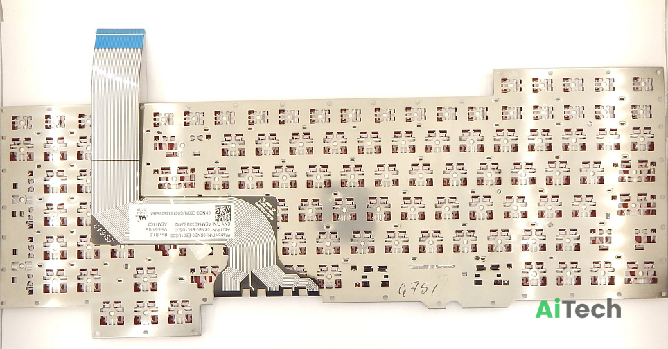 Клавиатура для Asus G751 p/n: 0KNB0-E601RU00, 13NB06G1AP020-1, 90NB06G1-R30200, ASM14C33SUJ442
