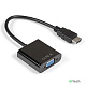 Переходник HDMI(M) - VGA(F) Черный - фото