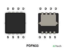 Микросхема MDV1528 P-Channel MOSFET 30V 16A PDFN33
