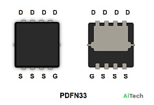 Микросхема MDV3605URH P-Channel MOSFET 30V 20A PDFN33