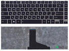 Клавиатура для ноутбука Toshiba C840 L840 M840 P840 черная + серая рамка подсветка p/n: 9Z.N7SSQ.001